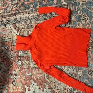Women's Red Turtleneck Sweater
